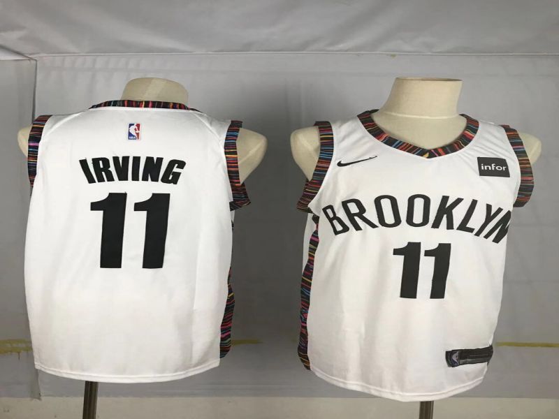 Men Brooklyn Nets #11 Irving White City Edition Game Nike NBA Jerseys